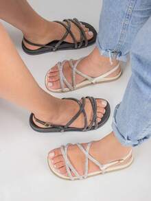 Women's Rhinestone Sandals PROMOTION REF/SPS - 白色 - 查看 6