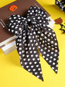 1pc Christmas/Halloween Pumpkin Head, Clown, Ghost Pattern Bowknot Hairclip Barrette Accessories, Suitable For Festival Party Gifts (Plus Size)