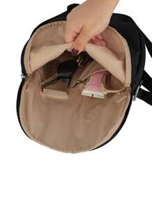 Bolsa Crossbody Mujer Moderna LuckyLy, Bolsa Ligera con Múltiples Compartimentos y Repelente al Agua, Bolsa Bandolera Versátil y de Viaje ideal como Regalos para Mujer y Mamá – Modelo Nila - Negro - Ver 3