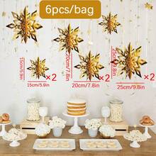 6 Cái/bộ Đồ trang trí bông tuyết treo Giáng sinh Mặt dây treo bông tuyết 3D Bộ trang trí treo bông tuyết Bộ đồ trang trí bông tuyết treo cửa sổ cho bữa tiệc Giáng sinh Kỳ nghỉ đông Đồ trang trí nhà cửa cho bữa tiệc năm mới (mỗi chiếc 2 chiếc với ba kích cỡ) - bông tuyết 3D - Xem 5