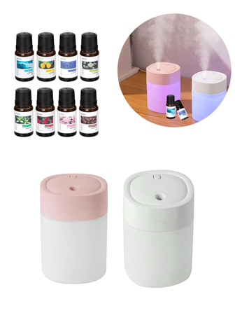 5 stuks/10 stuks één set aromatherapie diffuser + aromatherapie-olie, geschikt voor thuis, hotel, badkamer ontgeuring, geur, lucht frisser met langdurige geur (roos, oceaan, jasmijn, citroen, lavendel, kersenbloesem, sandelhout, vanille)