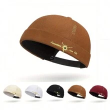 1 pieza Gorra melón sin ala de poliéster (fibra de poliéster) nueva, adecuada para todas las estaciones