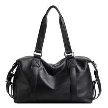 Alwy Women's Crossbody Bag Shoulder Work Gym Travel Stylish Large Resistant - 黑色 - 查看 1