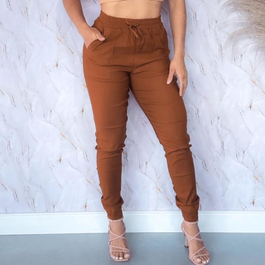 Women's Jogger Pants - Camel - View 1