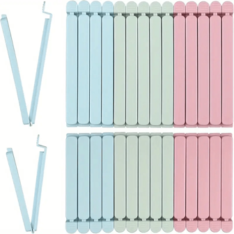5/10 piezas Clips de sellado de bolsas de alimentos, Clips de sellado reutilizables multifuncionales para conservar alimentos, de 4,7 pulgadas y 6 pulgadas, para diversos tipos de bolsas de plástico y de aperitivos, organizadores y almacenamiento de cocina, accesorios de cocina, color aleatorio.