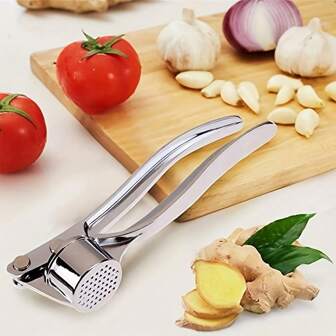1pc Manual Garlic Press, Garlic Crusher, Garlic Mincer, Garlic Grinder, Garlic Peeler, Nut  Multi-Function Set