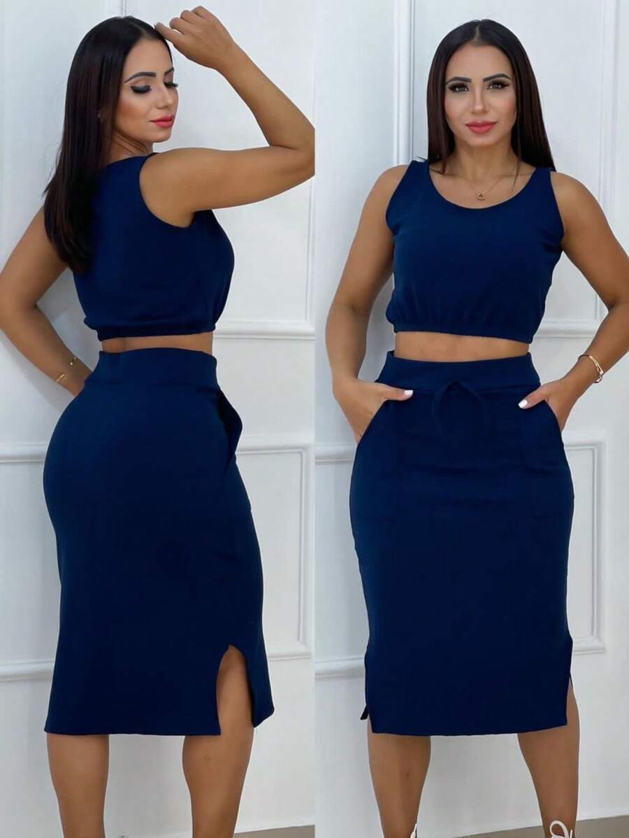 Female Set - Bleu marine - Voir 1