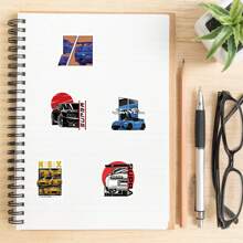 50 JDM Japanese Modified Racing Fashion Stickers For Customizing DIY Such As Water Bottles, Laptops, Guitars, And Skateboards - Easy To Peel Off, Detachable, And Reusable - Adding Color To Your Items Back To School