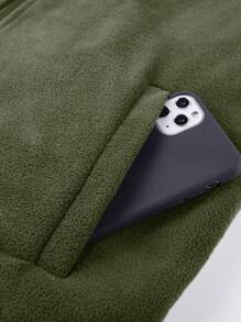 2024 Novos Homens Casual Caminhadas Ao Ar Livre À Prova D'Água Multi-Bolso Colete Reversível Cor Sólida Jaqueta Leve - Verde de Exercício - Ver 9