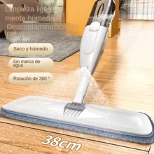Trapeador perezoso del espray de la marca Tumey, fregona giratoria con cinturón para fregar el suelo de madera para el hogar - Blanco - Ver 3