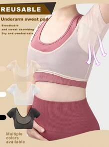 1 szt. Wielorazowe oddychające podkładki przeciwpotowe pod pachy, zmywalne, elastyczne, ultracienkie, bezwonne, pochłaniające pot podkładki do uprawiania sportu i codziennego noszenia, akcesoria do siłowni