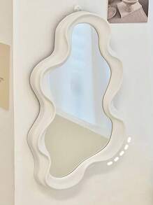 1 Peça Espelho Decorativo Assimétrico de Corpo Inteiro para Parede de Casa em Formato de Nuvem, Espelho de Maquiagem, Decoração de Parede de Quarto Espelho de Maquiagem em Formato de Nuvem Montado na Parede, Decoração de Espelho de Parede - Multicolorido - Visão 16
