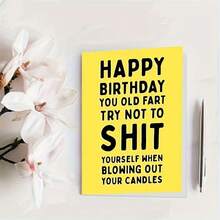 Tarjetas de cumpleaños graciosas para hombres: para abuela, abuelo, mamá, papá - Tarjetas de cumpleaños groseras para hombres - Tarjetas graciosas - 70º, 60º, 50º, 4.7x6.7 pulgadas con sobre - Multicolor - Ver 7