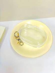 1pc Mini Portable Transparent Zipper Storage Bag, Multifunctional Jewelry Organizer For Earphones, Chargers, Keys, Rings, Clear Travel Accessories Pouch