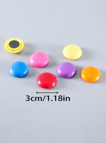 12 Stücke zufällig farbige runde 3cm Whiteboard Magnetnägel, geeignet für Büro Besprechungs-Whiteboards, Klassenzimmer Tafeln, Magnethaftende Befestigungsclips für Zuhause, Küche, Restaurant Memo, Kühlschrankmagnet, Mehrzweck einfaches und praktisches Büro- und Lehr-Hilfsmittel Magnetclip