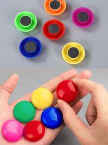 12 Stücke zufällig farbige runde 3cm Whiteboard Magnetnägel, geeignet für Büro Besprechungs-Whiteboards, Klassenzimmer Tafeln, Magnethaftende Befestigungsclips für Zuhause, Küche, Restaurant Memo, Kühlschrankmagnet, Mehrzweck einfaches und praktisches Büro- und Lehr-Hilfsmittel Magnetclip