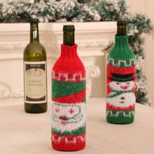 1 Bộ Áo Len Giáng Sinh, Vỏ Chai Rượu Vang, Ông Già Noel, Quần Áo Chai Rượu Người Tuyết Giáng Sinh, Váy Chai Rượu, Thiết Kế Áo Khoác, Túi Đựng Chai Rượu, Dùng Để Trang Trí Tiệc Giáng Sinh, Vỏ Chai Rượu Giáng Sinh, Áo Len Dệt Kim, Váy Chai Rượu, Giáng Sinh Vỏ chai rượu vang hình người tuyết, Đồ trang trí Giáng sinh, Áo len Giáng sinh, Trang trí tiệc, Trang trí bàn ăn - Nhiều màu - Xem 4