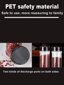 16入組塑料調味瓶和貼紙套裝現代廚房調味瓶和貼紙套裝