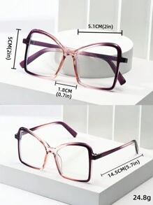 1 Pair Oversized Retro Street Style Fashion Non-Prescription Glasses For Women - Clear - View 10