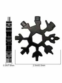 1pc Snowflake Shaped Stainless Steel Multi-Function Bottle Opener, Screwdriver, Wrench Set, Christmas Gift For Men, Camping Tool, Unique Gift For Dad, Husband, Grandpa, Daughter - Random Color, Tools For Men - Multicolor - View 6