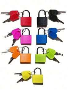 Luggage Locks With Keys, Locker Lock Small Luggage Padlocks, Suitcase Locks Metal Keyed Padlock For School Gym,Mini Colorful Locks With Keys For Suitcase And Luggage, Metal Keyed Padlocks For School Gym Classroom Matching Game Travel Backpack - Multicolor - View 5