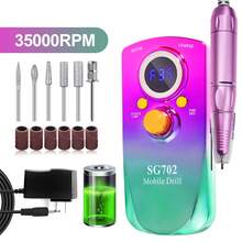 Electric Nail Drill Machine, Electric Nail Drill Machine, 35000RPM Professional Efile Nail Drill Kit, Electric Nail File For Acrylic Nails Gel Nails, Toenail Grinder Manicure Pedic - View 10