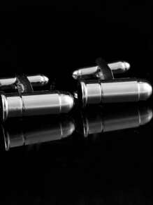 1 Pair Fashion Punk Cufflinks,Includes Football, Bicycle, Bullet, AK47, Ship Rudder, Antique Car, Playing Card, Golden Glass, Crown Designs, Suitable For Men's Formal Wear - Cufflinks - View 10