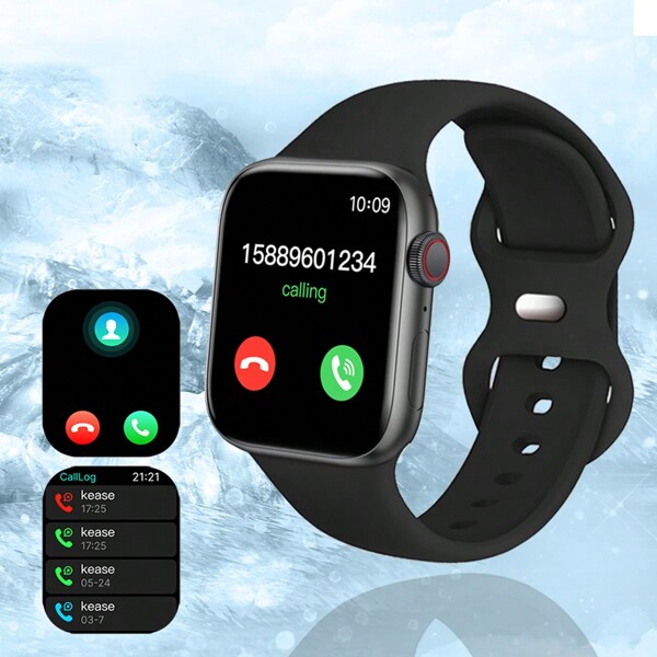 1pc Unisex Silicone Band 1.83" Touch Screen Multifunctional Smart Watch With Various Sport Modes, Camera Control, Social App Notifications, Heart Rate & Sleep Monitoring, Compatible With Android & IOS