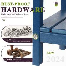 YOUKADA | Mesa lateral cuadrada de exterior Adirondack con 2 capas de almacenamiento, mesas auxiliares de exterior resistentes a la intemperie de HDPE a prueba de humedad para uso prolongado, para su silla Adirondack, patio, terraza, jardín, muebles de patio y césped