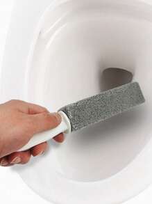 1pc Pumice Stone, Suitable For Cleaning Toilet, Bathtub, Sink, Rust-Resistant For Bathroom Corner - White - View 1