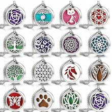 全新不锈钢香薰项链扩散器吊坠盒首饰生命之树香水精油扩散器项链开口盒吊坠项链不锈钢首饰