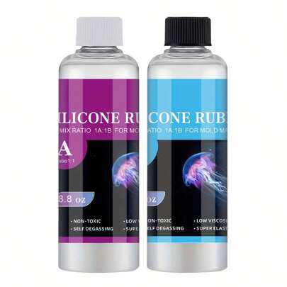 Silicone Mold Making Kit - Translucent Silicone Rubber  Liquid Mold Making Silicone - Mixing Ratio 1:1 - Ideal For Resin Molds, Silicone Molds