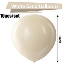 10/30/50 zestawów białego piaskowo-beżowego lateksowego balonu imprezowego - 18 cali 12 cali 10 cali 5 cali okrągły helowy beżowy balon odpowiedni na urodziny, wesela, prysznice, imprezy, ujawnienie płci, dekoracje imprezowe, Boże Narodzenie