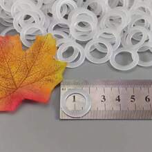 93g/Pack Crochet Bag Rings, O-Rings, 2cm Plastic Rings, Approx 400pcs Craft Supplies For Bag Making - White - View 3