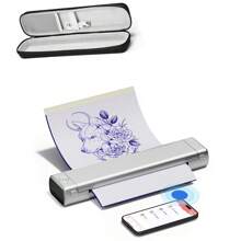 M08F Bluetooth Tattoo Stencil Printer, Tattoo Template Printer For Tattoo, Skin Tattoo Printer, Wireless Tattoo Thermal Printer, Small A4 Tattoo Transfer Paper Printer - Silver - View 1