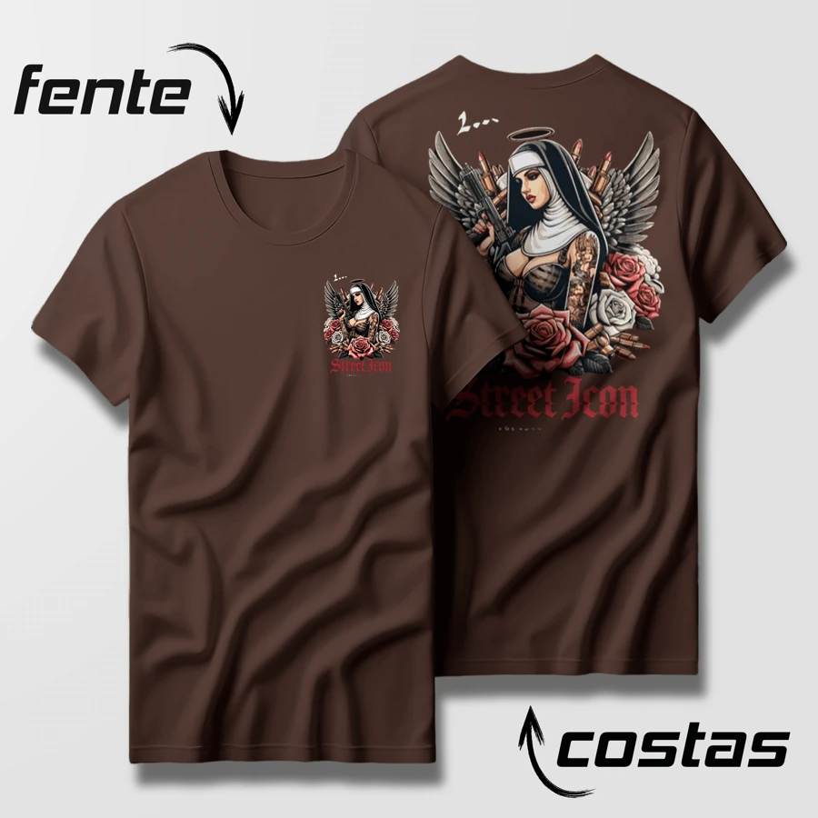 Printed Streetwear T-Shirt Exclusive Premium Cotton Shirt - Rust Brown - View 1