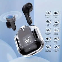 智能手環無線耳機 2合1，多功能手環可進行打電話、聆聽音樂、計步和查看天氣 - 黑色 - 查看 3