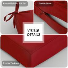 Idee-Home Outdoor Bench Cushion 42 Inch, Patio Bench Cushion Indoor, Patio Furniture Chair Pad, Porch Swing Cushion With Ties, Bay Window Seat Sofa Garden Replacement Loveseat Cushion