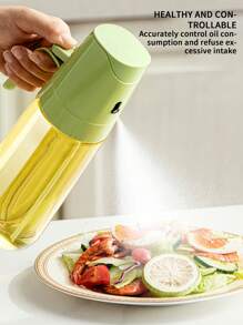 1 pieza Rociador de vidrio antifugas para cocina, de uso múltiple para verter y rociar, recipiente de vidrio para condimentos de aceite y vinagre con asa cómoda, utensilio de cocina - Multicolor - Ver 2
