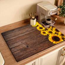 1 Tấm Lót Ly Silicon In Hình Hoa Hướng Dương, Thảm Thoát Nước, Trivet Máy Pha Cà Phê, Thảm Lau Bát Đĩa Chống Trượt, Siêu Thấm Hút Và Chống Mài Mòn, Cho Mặt Bàn, Nhà Hàng, Nhà Bếp, Trang Trí Bàn Trong Sân, Đồ Dùng Nhà Bếp Gia Đình - Nhiều màu - Xem 10