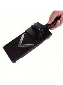 Multi-Purpose Plastic Cabbage Slicer - Manual Vegetable Shredder And Grater Tool For Shredding Cabbage, Slicing Greens, Making Coleslaw - Black - View 3