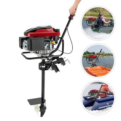 8 HP 4-Stroke Outboard Motor Fishing Boat Engine Air-Cooling TCI Gasoline 196CC