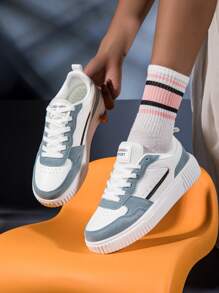 New Women Casual Sneakers Low-Top Skateboard Shoes, Lightweight & Breathable, Plus Size