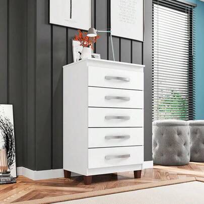 Cômoda Quarto Cannes 5 Gavetas - SSX Multicoisas