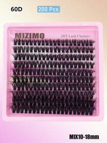 200 Peças Agrupamentos de Cílios Fofos 40D/60D/80D/100D/120D/160D/200D Cílios Grossos 5D 10-18mm Segmentados Falsos Cílios de Vison CC/C/D Encaracolados, Agrupamentos de Cílios, Cílios Individuais, Cílios, Cílios Falsos