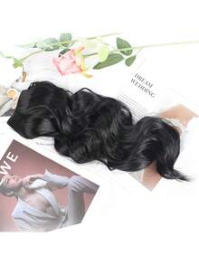 Dark Brown Hair Extensions One Piece 20 Inch Secret Hair Extensions Natural Wavy HairPieces For Women Clip In Extensions Heat Resistant Fibe - Multicolor - View 8