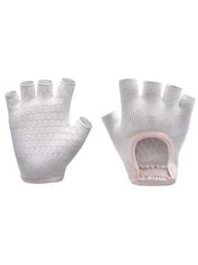 女士半指露背防滑耐磨健身哑铃壶钓鱼露营骑行普拉提瑜伽手套B3健身房配件