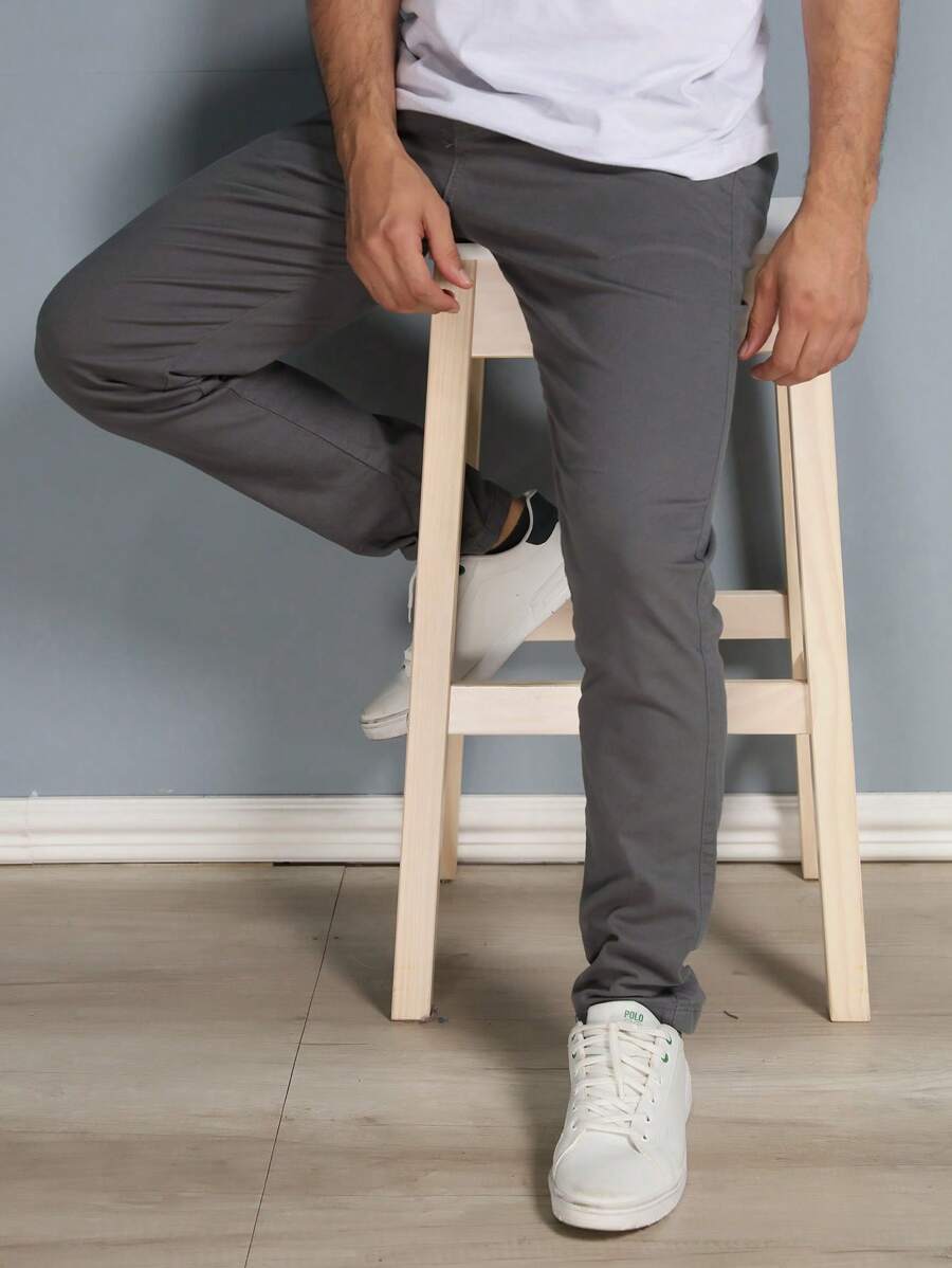 Men Pants - Dark Grey - View 1