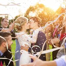 10 Pieces Lace Ribbon Wedding Wand Sticks Champagne Ribbon Streamers Party Streamers With Bells Silk Fairy Stick Wands For Wedding, Parties, Holiday Celebration, Activities,Christmas