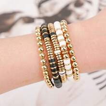 2680 Pieces Of DIY Clay Bead Bracelet Making Set, Black And White Polymer Clay Bead Flat Beads, DIY Friendship Bracelet Jewelry Making Set